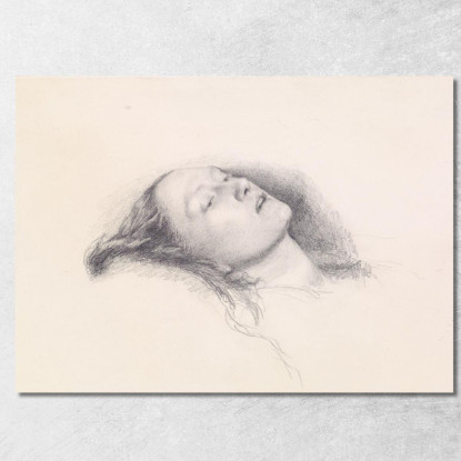 Ophelia – Studio Della Testa Sir John Everett Millais jem20 quadro stampato su tela