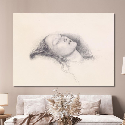 Ophelia – Studio Della Testa Sir John Everett Millais jem20 quadro stampato su tela