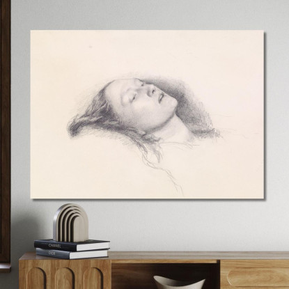 Ophelia – Studio Della Testa Sir John Everett Millais jem20 quadro stampato su tela