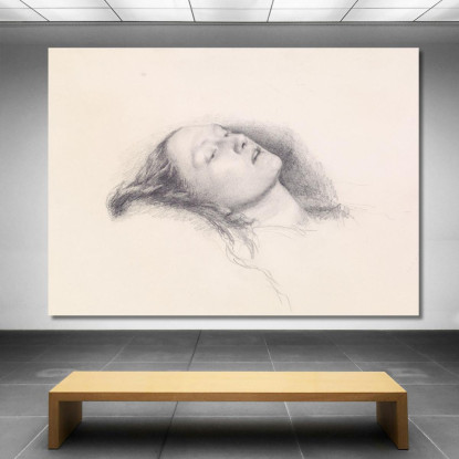 Ophelia – Studio Della Testa Sir John Everett Millais jem20 quadro stampato su tela