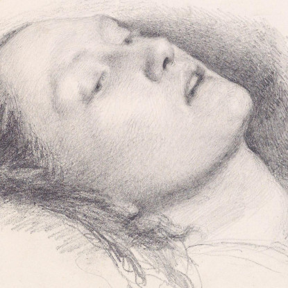 Ophelia – Studio Della Testa Sir John Everett Millais jem20 quadro stampato su tela