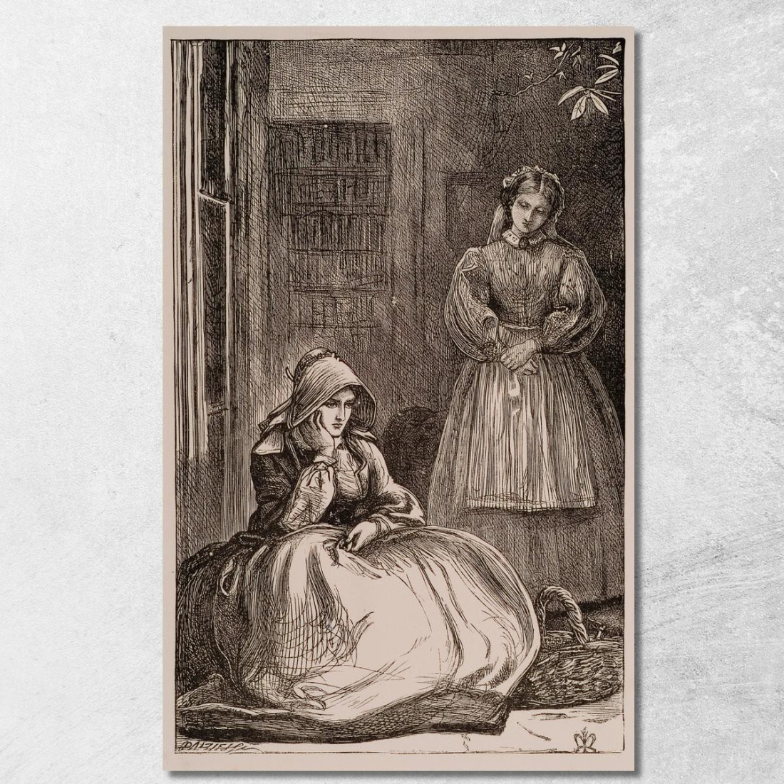 Per Favore Signora Possiamo Avere I Piselli Da Sgranare? Sir John Everett Millais jem25 quadro stampato su tela