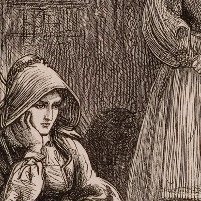 Per Favore Signora Possiamo Avere I Piselli Da Sgranare? Sir John Everett Millais jem25 quadro stampato su tela