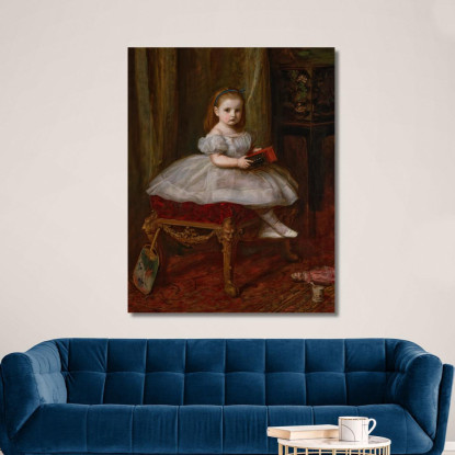 Ritratto Di Miss Davison Sir John Everett Millais jem31 quadro stampato su tela