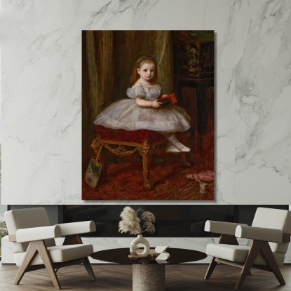 Ritratto Di Miss Davison Sir John Everett Millais jem31 quadro stampato su tela