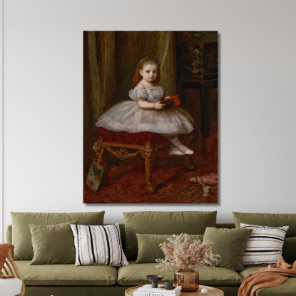Ritratto Di Miss Davison Sir John Everett Millais jem31 quadro stampato su tela