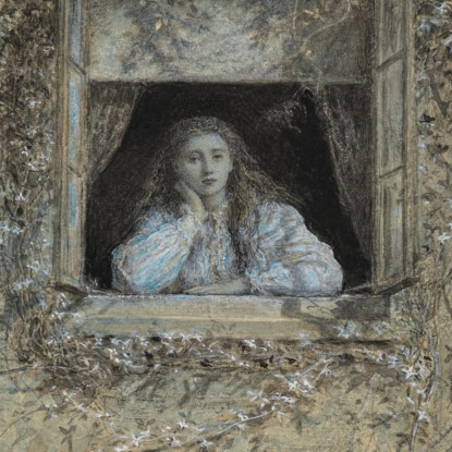 Reverie Sir John Everett Millais jem33 quadro stampato su tela