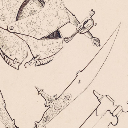 Schizzi Di Armature – Studio Per Enrico Viii Sir John Everett Millais jem36 quadro stampato su tela
