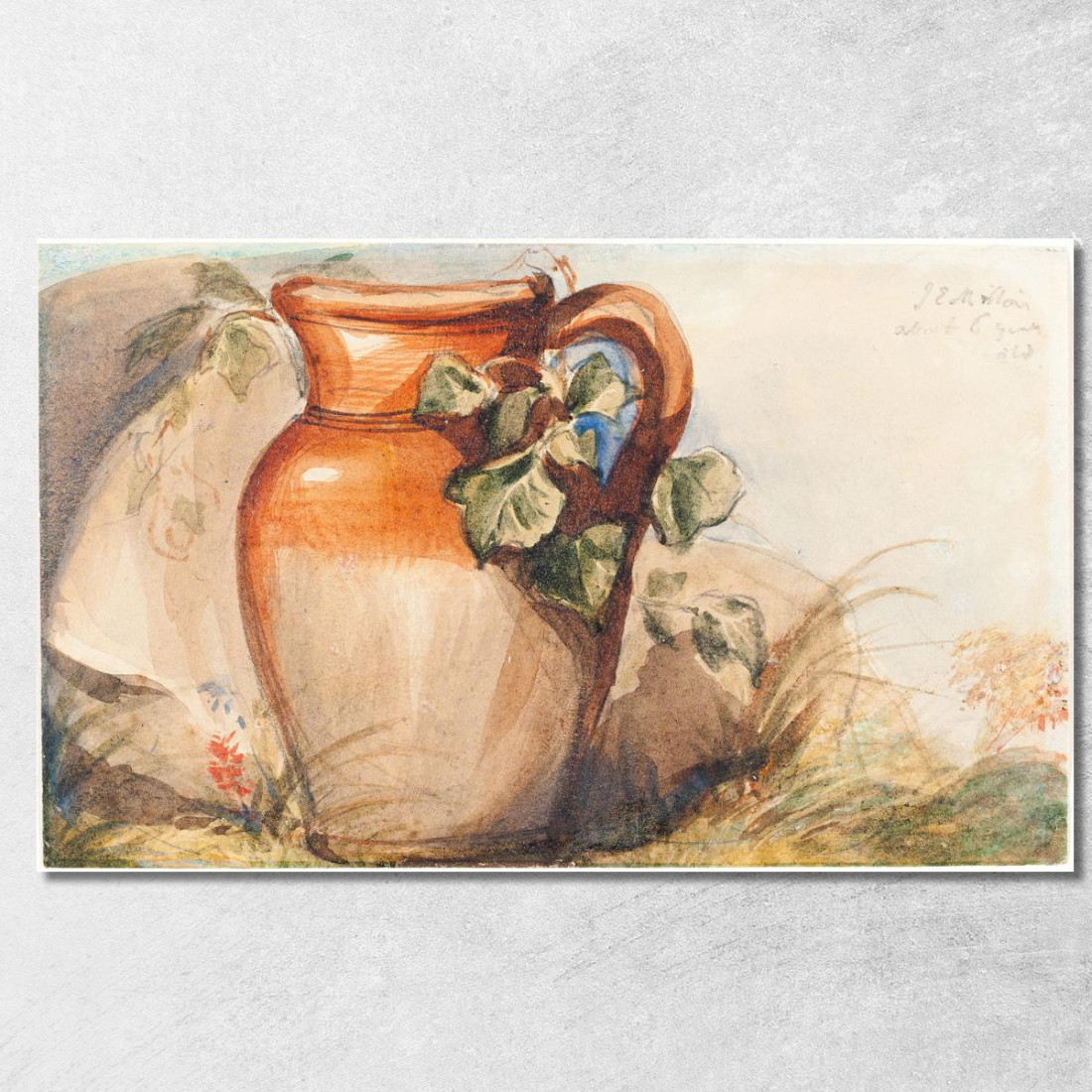 Studio Di Una Brocca Di Ceramica (Recto) Sir John Everett Millais jem40 quadro stampato su tela