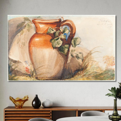 Studio Di Una Brocca Di Ceramica (Recto) Sir John Everett Millais jem40 quadro stampato su tela