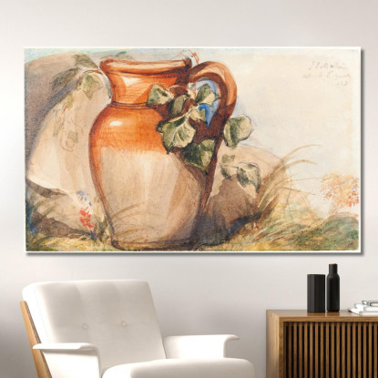 Studio Di Una Brocca Di Ceramica (Recto) Sir John Everett Millais jem40 quadro stampato su tela