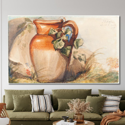 Studio Di Una Brocca Di Ceramica (Recto) Sir John Everett Millais jem40 quadro stampato su tela