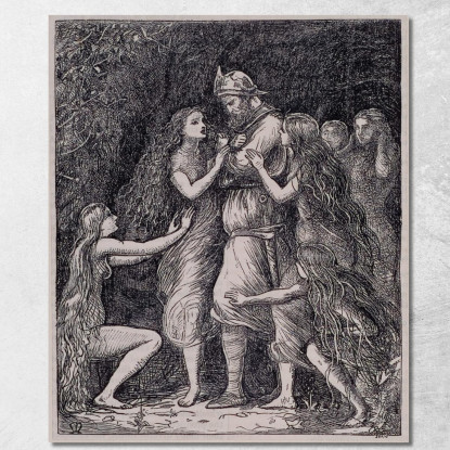 Tannhäuser Sir John Everett Millais jem41 quadro stampato su tela