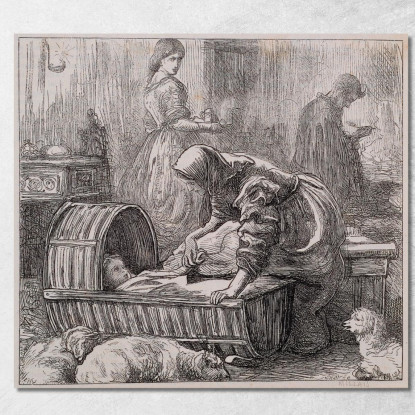 I Pescatori Del Dove – La Cucina Del Contadino Chell Sir John Everett Millais jem44 quadro stampato su tela