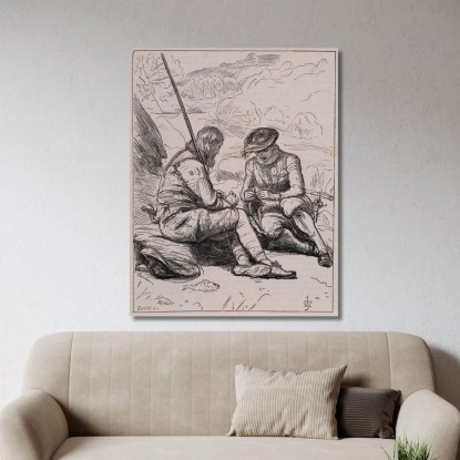 I Pescatori Del Dove – Stansbury E Felton Selezionano La Preda Sir John Everett Millais jem45 quadro stampato su tela