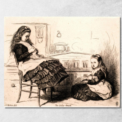 La Casa Delle Bambole Sir John Everett Millais jem46 quadro stampato su tela