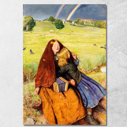 La Ragazza Cieca Sir John Everett Millais jem47 quadro stampato su tela