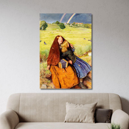La Ragazza Cieca Sir John Everett Millais jem47 quadro stampato su tela