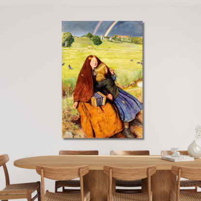 La Ragazza Cieca Sir John Everett Millais jem47 quadro stampato su tela