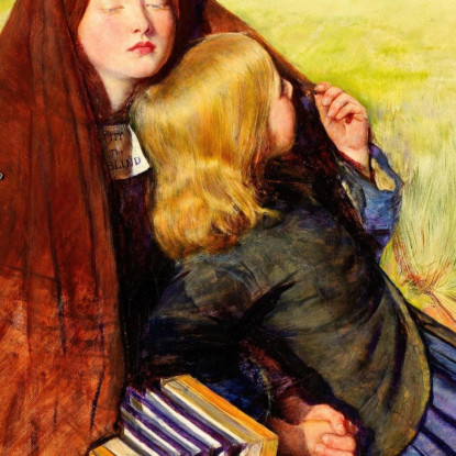 La Ragazza Cieca Sir John Everett Millais jem47 quadro stampato su tela