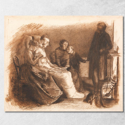 L'Uomo Morente Sir John Everett Millais jem51 quadro stampato su tela