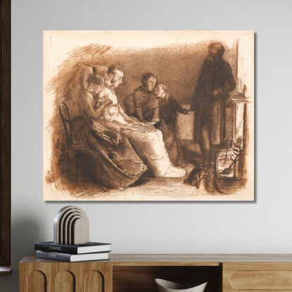 L'Uomo Morente Sir John Everett Millais jem51 quadro stampato su tela