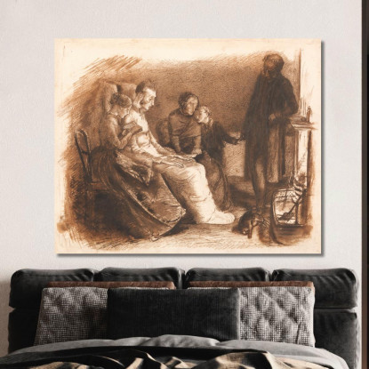 L'Uomo Morente Sir John Everett Millais jem51 quadro stampato su tela