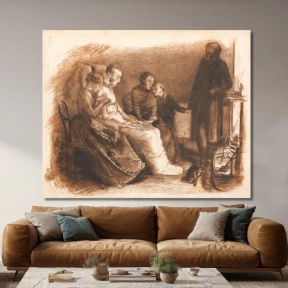 L'Uomo Morente Sir John Everett Millais jem51 quadro stampato su tela