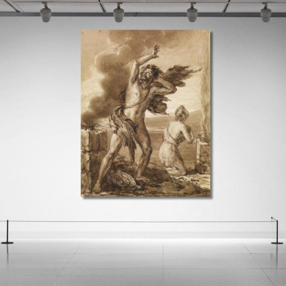 Il Rifiuto Del Sacrificio Di Caino (Genesi Iv) Sir John Everett Millais jem56 quadro stampato su tela