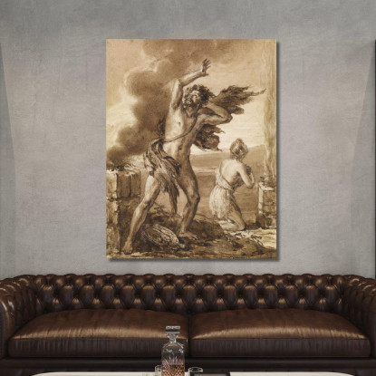 Il Rifiuto Del Sacrificio Di Caino (Genesi Iv) Sir John Everett Millais jem56 quadro stampato su tela