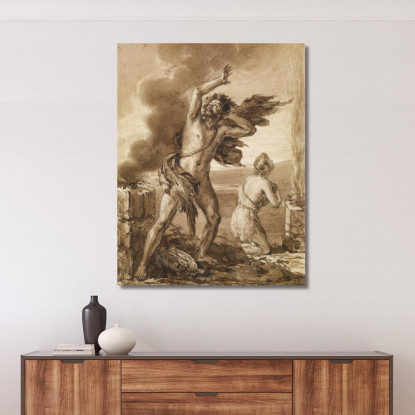 Il Rifiuto Del Sacrificio Di Caino (Genesi Iv) Sir John Everett Millais jem56 quadro stampato su tela