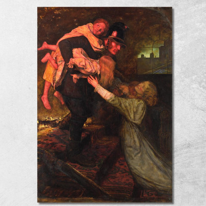 Il Salvataggio Sir John Everett Millais jem57 quadro stampato su tela
