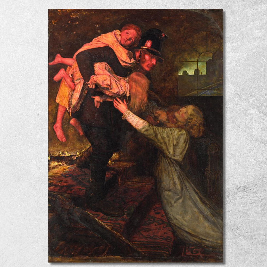 Il Salvataggio Sir John Everett Millais jem57 quadro stampato su tela