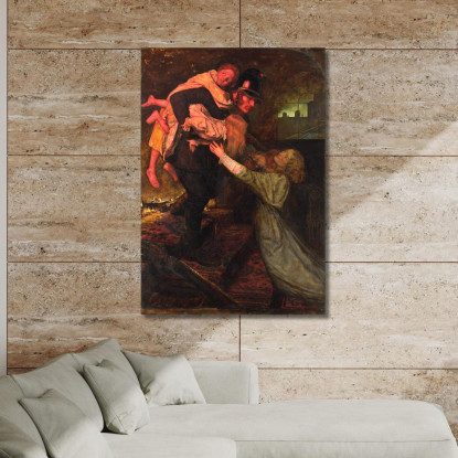 Il Salvataggio Sir John Everett Millais jem57 quadro stampato su tela