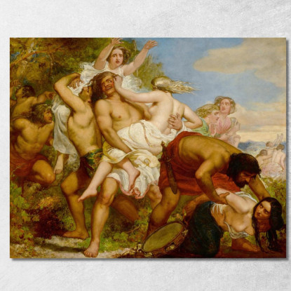 La Tribù Di Beniamino Che Rapisce Le Figlie Di Silo Nei Vigneti Sir John Everett Millais jem58 quadro stampato su tela