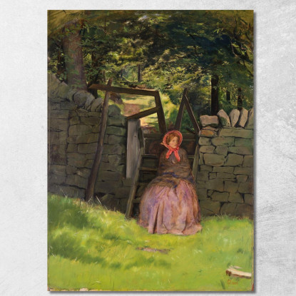 In Attesa Sir John Everett Millais jem61 quadro stampato su tela