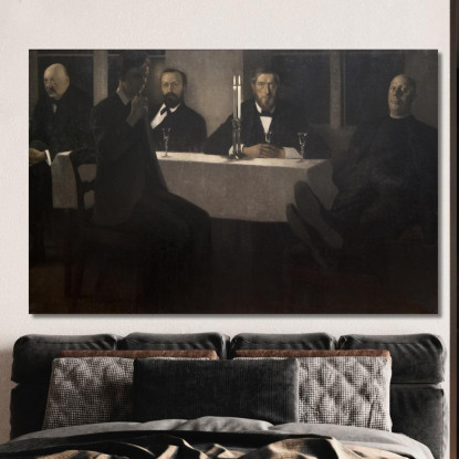 Cinque Ritratti Vilhelm Hammershøi vhm9 quadro stampato su tela