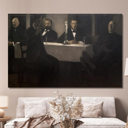 Cinque Ritratti Vilhelm Hammershøi vhm9 quadro stampato su tela