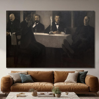 Cinque Ritratti Vilhelm Hammershøi vhm9 quadro stampato su tela