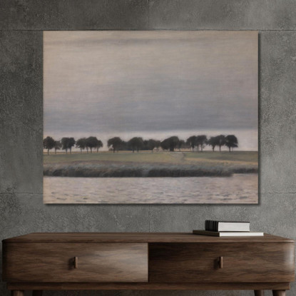 Studio Preparatorio Per "Solregn. Gentofte Sø" Vilhelm Hammershøi vhm10 quadro stampato su tela