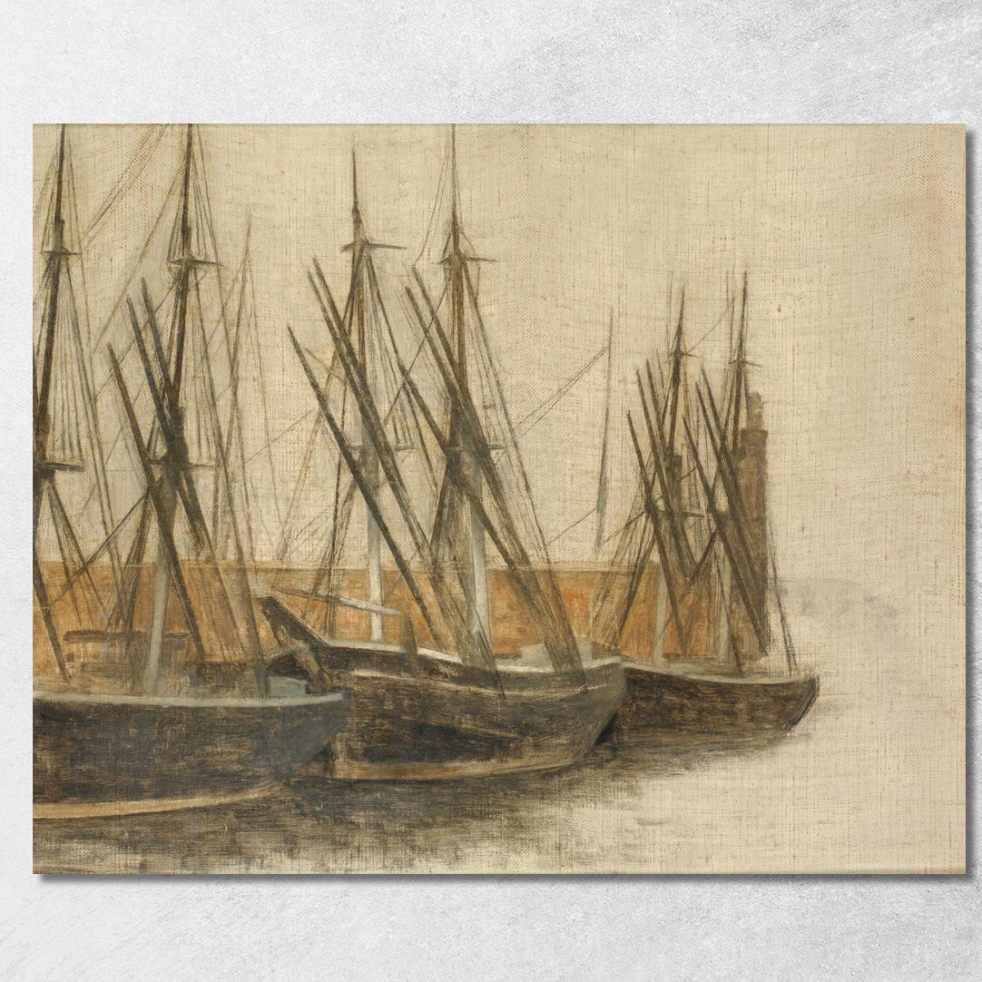 Dal Canale Di Christianshavn Copenaghen Vilhelm Hammershøi vhm11 quadro stampato su tela