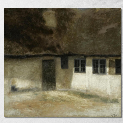 Angolo Di Una Fattoria Vilhelm Hammershøi vhm14 quadro stampato su tela