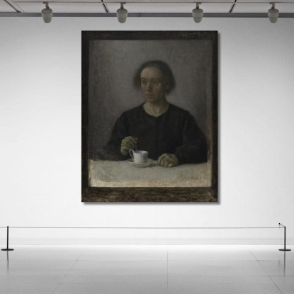 Ida Hammershøi Moglie Dell'Artista Con Una Tazza Da Tè Vilhelm Hammershøi vhm15 quadro stampato su tela