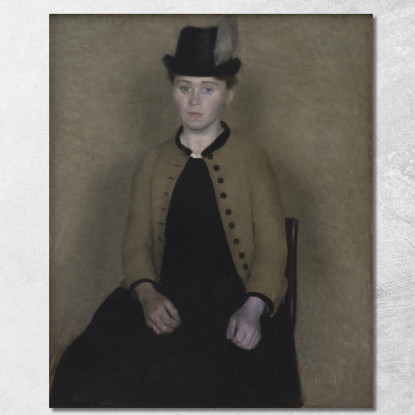Ida Ilsted In Seguito Moglie Dell'Artista Vilhelm Hammershøi vhm16 quadro stampato su tela