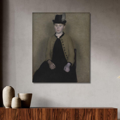 Ida Ilsted In Seguito Moglie Dell'Artista Vilhelm Hammershøi vhm16 quadro stampato su tela