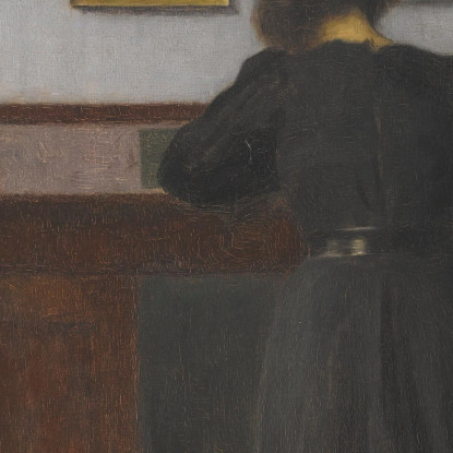 Ida In Piedi A Una Scrivania Vilhelm Hammershøi vhm19 quadro stampato su tela