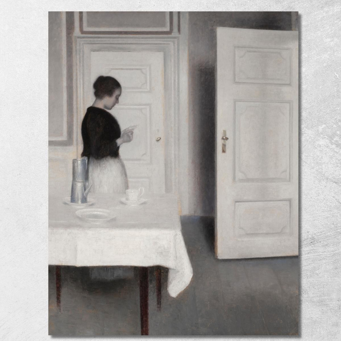 Ida Che Legge Una Lettera Vilhelm Hammershøi vhm21 quadro stampato su tela