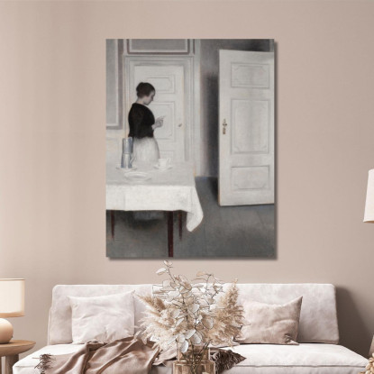Ida Che Legge Una Lettera Vilhelm Hammershøi vhm21 quadro stampato su tela