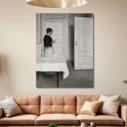 Ida Che Legge Una Lettera Vilhelm Hammershøi vhm21 quadro stampato su tela