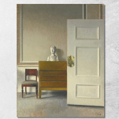 Interno Con Un Busto Vilhelm Hammershøi vhm24 quadro stampato su tela